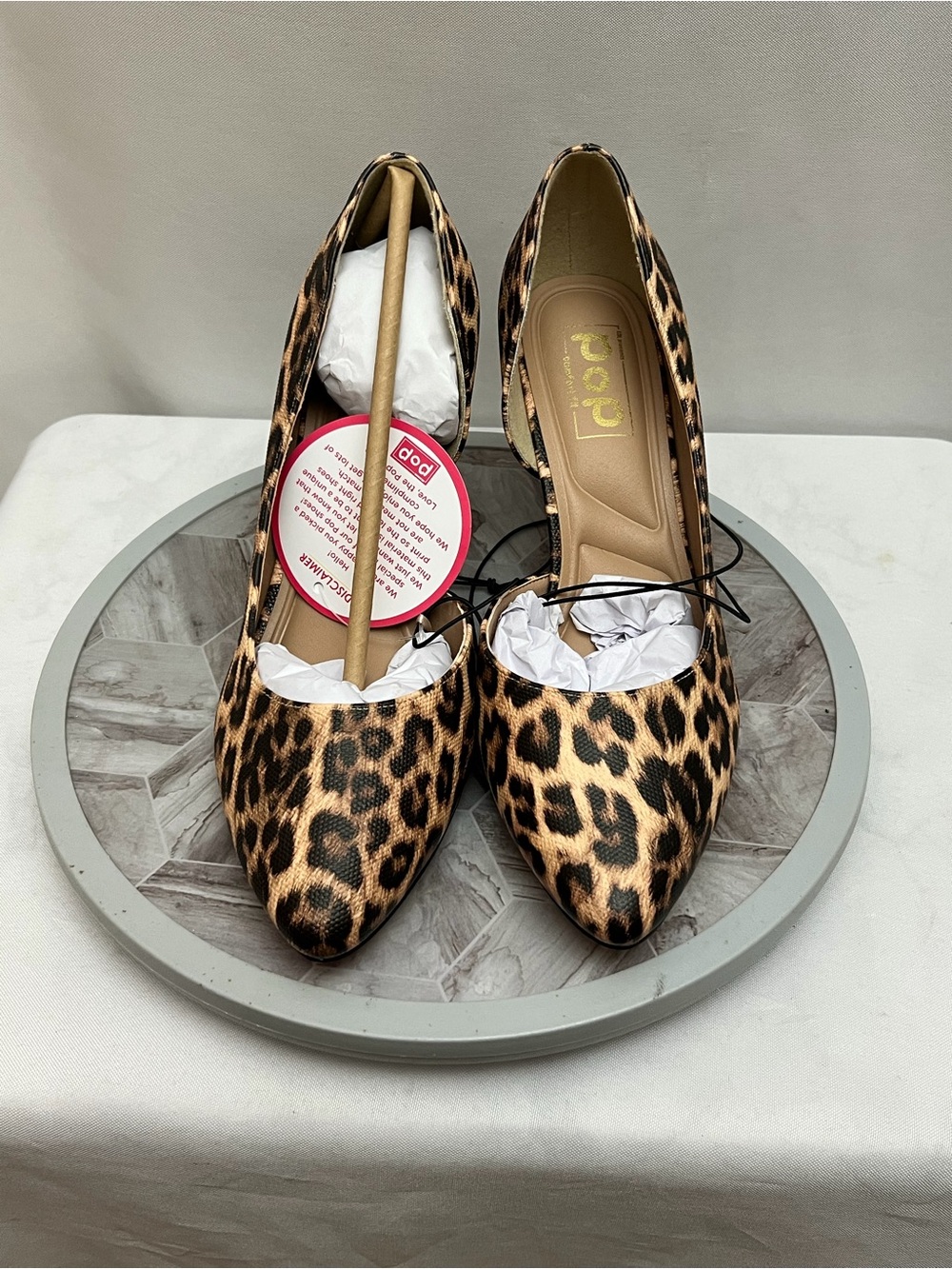 POP Comfort Fit Avienna Leopard Print Pumps Heels Women’s Size 10M NIB